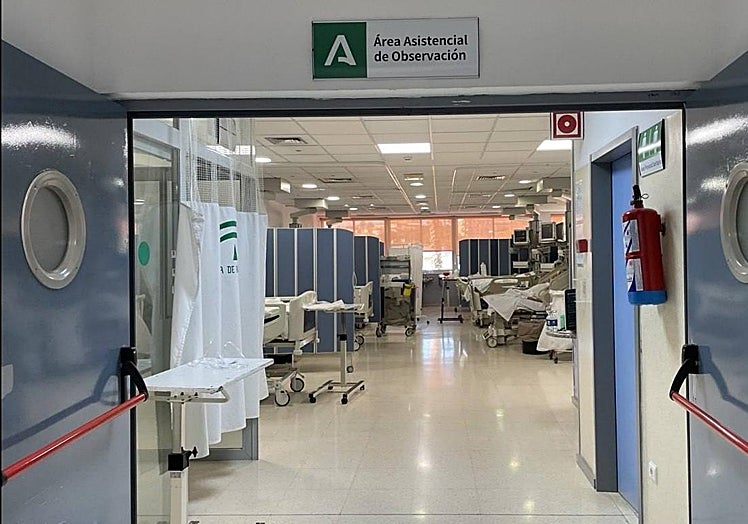 The observation ward in the emergency room at Malaga's Hospital ClÃnico.